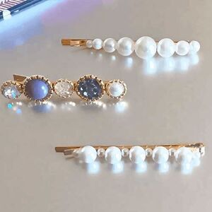 Three Piece Pearl Gem Hair Accessory
